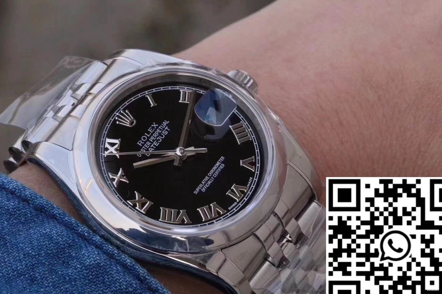 116234 Time Datejust Scale Dial 36mm AR Rolex Black Factory Rome 0808
